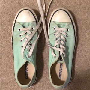 Mint color Converse sneakers